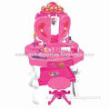 Electronic Dressing Table with Light, Music, Mirror, Hair Dryer and Induction Door for Girls